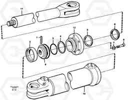 63406 Steering cylinder A20C VOLVO BM VOLVO BM A20C SER NO - 3051, Volvo Construction Equipment