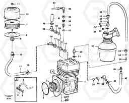 75980 Air-compressor with fitting parts A20C VOLVO BM VOLVO BM A20C SER NO - 3051, Volvo Construction Equipment
