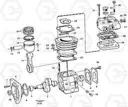 13524 Air compressor A20C VOLVO BM VOLVO BM A20C SER NO - 3051, Volvo Construction Equipment