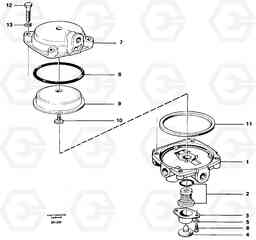 13527 Relay valve A20C VOLVO BM VOLVO BM A20C SER NO - 3051, Volvo Construction Equipment