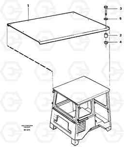 62866 Protecting roof Std Usa A20C VOLVO BM VOLVO BM A20C SER NO - 3051, Volvo Construction Equipment