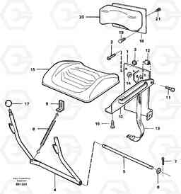 54930 Folding seat A20C VOLVO BM VOLVO BM A20C SER NO - 3051, Volvo Construction Equipment