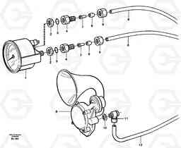 21721 Pneumatic system, pneumatic pressure gauge and horn A30C VOLVO BM VOLVO BM A30C SER NO - 2320/- 2275, USA, Volvo Construction Equipment