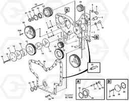10644 Timing gear casing and gears A30C VOLVO BM VOLVO BM A30C SER NO - 2320/- 2275, USA, Volvo Construction Equipment