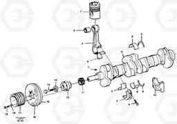 16825 Crankshaft and related parts A30C VOLVO BM VOLVO BM A30C SER NO - 2320/- 2275, USA, Volvo Construction Equipment