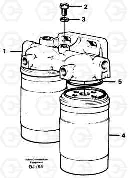 16828 Fuel filter A30C VOLVO BM VOLVO BM A30C SER NO - 2320/- 2275, USA, Volvo Construction Equipment