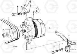 11253 Alternator with assembling details A30C VOLVO BM VOLVO BM A30C SER NO - 2320/- 2275, USA, Volvo Construction Equipment