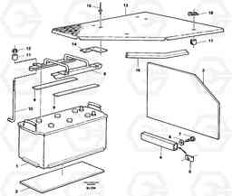 65893 Battery with assembling details A30C VOLVO BM VOLVO BM A30C SER NO - 2320/- 2275, USA, Volvo Construction Equipment