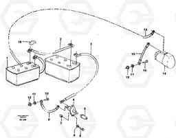 22107 Battery with assembling details A30C VOLVO BM VOLVO BM A30C SER NO - 2320/- 2275, USA, Volvo Construction Equipment