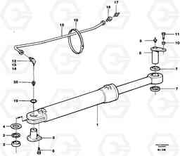 59377 Hydraulic cylinder with fitting parts A30C VOLVO BM VOLVO BM A30C SER NO - 2320/- 2275, USA, Volvo Construction Equipment