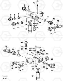 98393 Check valve with fitting parts A30C VOLVO BM VOLVO BM A30C SER NO - 2320/- 2275, USA, Volvo Construction Equipment