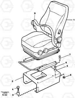88744 Operator seat with fitting parts A30C VOLVO BM VOLVO BM A30C SER NO - 2320/- 2275, USA, Volvo Construction Equipment
