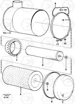 38811 Air filter A30C VOLVO BM VOLVO BM A30C SER NO - 2320/- 2275, USA, Volvo Construction Equipment