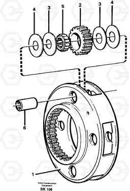 96933 Planet kit, stage 1 A35C VOLVO BM VOLVO BM A35C SER NO - 4620,, Volvo Construction Equipment