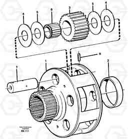 25133 Planet kit, stage 4 A35C VOLVO BM VOLVO BM A35C SER NO - 4620,, Volvo Construction Equipment