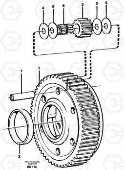 36944 Planet kit, stage 5 A35C VOLVO BM VOLVO BM A35C SER NO - 4620,, Volvo Construction Equipment