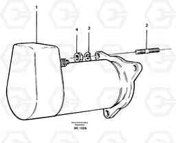 20763 Starter motor, mounting A35C VOLVO BM VOLVO BM A35C SER NO - 4620,, Volvo Construction Equipment