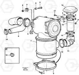 57601 Inlet system, air cleaner A35C VOLVO BM VOLVO BM A35C SER NO - 4620,, Volvo Construction Equipment