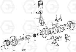 23398 Crankshaft and related parts A35C VOLVO BM VOLVO BM A35C SER NO - 4620,, Volvo Construction Equipment