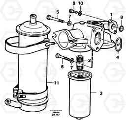 25105 Oil filter A35C VOLVO BM VOLVO BM A35C SER NO - 4620,, Volvo Construction Equipment