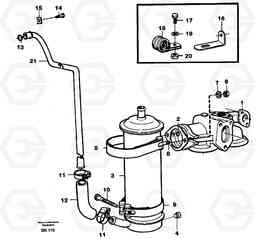 37160 Oil-cooler, oilfilter with mountings A35C VOLVO BM VOLVO BM A35C SER NO - 4620,, Volvo Construction Equipment