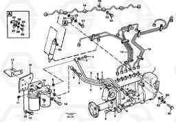 55518 Fuel pipes, fuel injec. pump-fuel filter,-leak-off line A35C VOLVO BM VOLVO BM A35C SER NO - 4620,, Volvo Construction Equipment