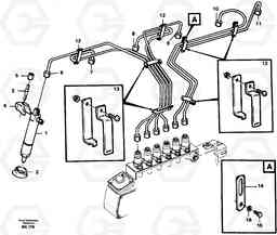 80923 Delivery pipes-injectors A35C VOLVO BM VOLVO BM A35C SER NO - 4620,, Volvo Construction Equipment