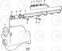 67341 Coolant pipe, cylinder head A35C VOLVO BM VOLVO BM A35C SER NO - 4620,, Volvo Construction Equipment