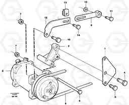 55557 Compressor for cooling agent R134a with fitting parts A35C VOLVO BM VOLVO BM A35C SER NO - 4620,, Volvo Construction Equipment