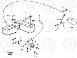 25401 Battery with assembling details A35C VOLVO BM VOLVO BM A35C SER NO - 4620,, Volvo Construction Equipment