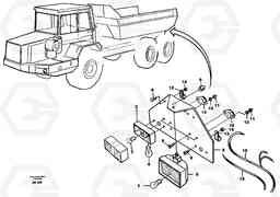 66645 Lighting, rear A35C VOLVO BM VOLVO BM A35C SER NO - 4620,, Volvo Construction Equipment