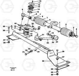 9432 Steering linkage A35C VOLVO BM VOLVO BM A35C SER NO - 4620,, Volvo Construction Equipment