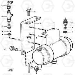 6489 Damping cylinder with fitting parts A35C VOLVO BM VOLVO BM A35C SER NO - 4620,, Volvo Construction Equipment