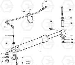 55549 Hydraulic cylinder with fitting parts A35C VOLVO BM VOLVO BM A35C SER NO - 4620,, Volvo Construction Equipment