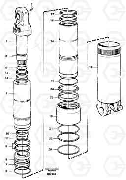 64827 Hoist cylinder A35C VOLVO BM VOLVO BM A35C SER NO - 4620,, Volvo Construction Equipment