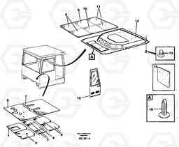 12633 Upholstery and insulation, floor and roof A35C VOLVO BM VOLVO BM A35C SER NO - 4620,, Volvo Construction Equipment