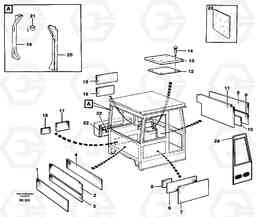 12634 Upholstery and insulation, cab side and climate unit A35C VOLVO BM VOLVO BM A35C SER NO - 4620,, Volvo Construction Equipment