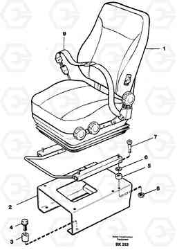 91271 Operator seat with fitting parts A35C VOLVO BM VOLVO BM A35C SER NO - 4620,, Volvo Construction Equipment