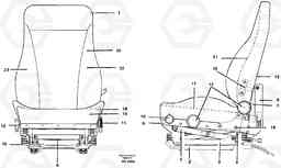 24802 Operator's seat A35C VOLVO BM VOLVO BM A35C SER NO - 4620,, Volvo Construction Equipment