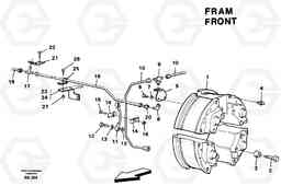 88784 Brake pipe with mounting parts. Motor unit A35C VOLVO BM VOLVO BM A35C SER NO - 4620,, Volvo Construction Equipment