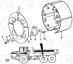 55542 Brake shield A35C VOLVO BM VOLVO BM A35C SER NO - 4620,, Volvo Construction Equipment