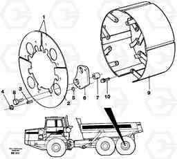 55543 Brake shield A35C VOLVO BM VOLVO BM A35C SER NO - 4620,, Volvo Construction Equipment