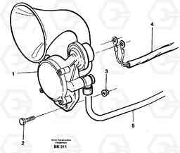 90471 Compressor horn A35C VOLVO BM VOLVO BM A35C SER NO - 4620,, Volvo Construction Equipment