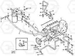 33820 Fuel pipes, fuel injection pump, fuel filter A20C SER NO 3052-, Volvo Construction Equipment