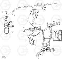 24338 Fuel pipes-injector A20C SER NO 3052-, Volvo Construction Equipment