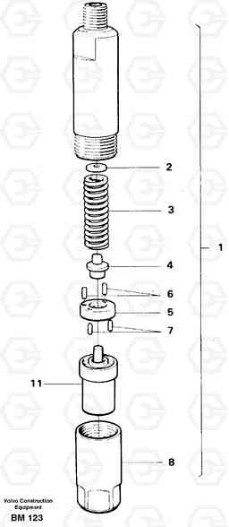 63370 Injector A20C SER NO 3052-, Volvo Construction Equipment