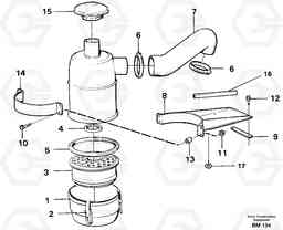 88512 Air filter A20C SER NO 3052-, Volvo Construction Equipment