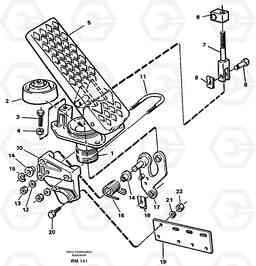 89967 Pedal A20C SER NO 3052-, Volvo Construction Equipment