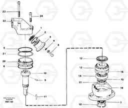 24349 Hydraulic motor, fan A20C SER NO 3052-, Volvo Construction Equipment