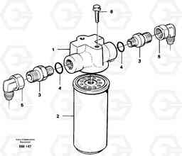 40264 Oil filter, cooling fan A20C SER NO 3052-, Volvo Construction Equipment